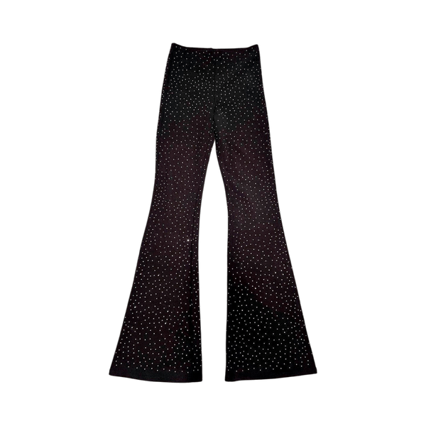 Flared black trousers
