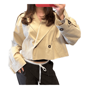 Cropattu trenssitakki