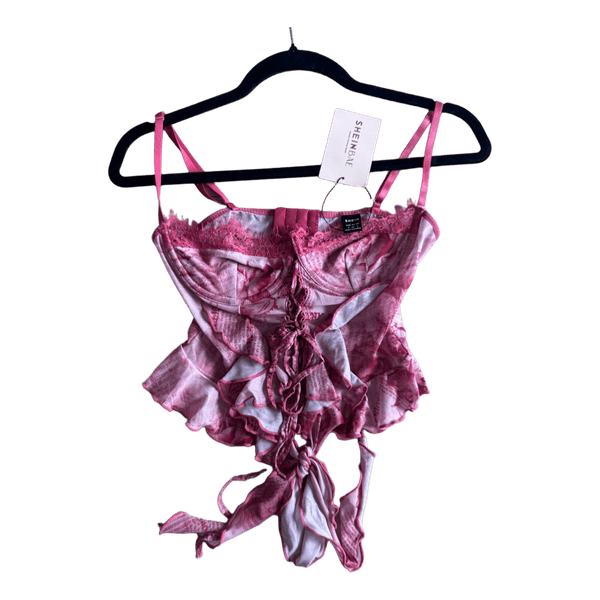 Pink corset top