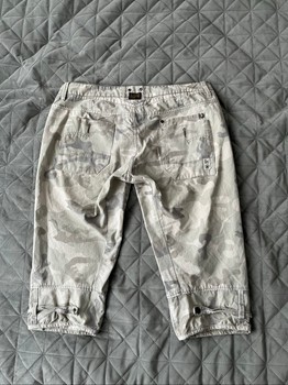 G-Star RAW Men's Size 36 Gray Camo Ripstop 3/4 Cargo Shorts Cropped