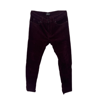 Viininpunaiset corduroy-housut
