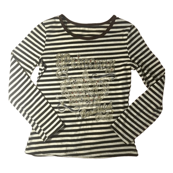 Striped long sleeve top