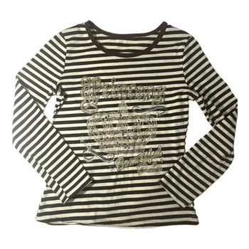 Striped long sleeve top