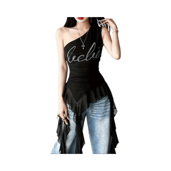 Olkaimeton Musta pusero  M