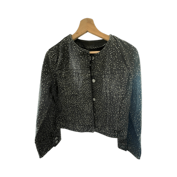 Zara denimtakki koristekivillä