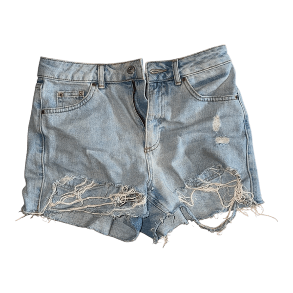 Lyseblå denimshorts