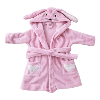 Pink bunny bathrobe - 90 cm