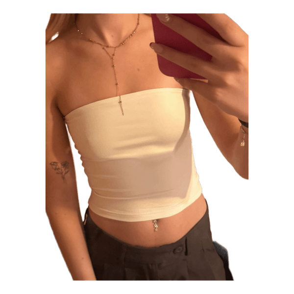 Hvid tube top