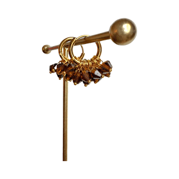 Ruskeat kristallirypäs korvakorut