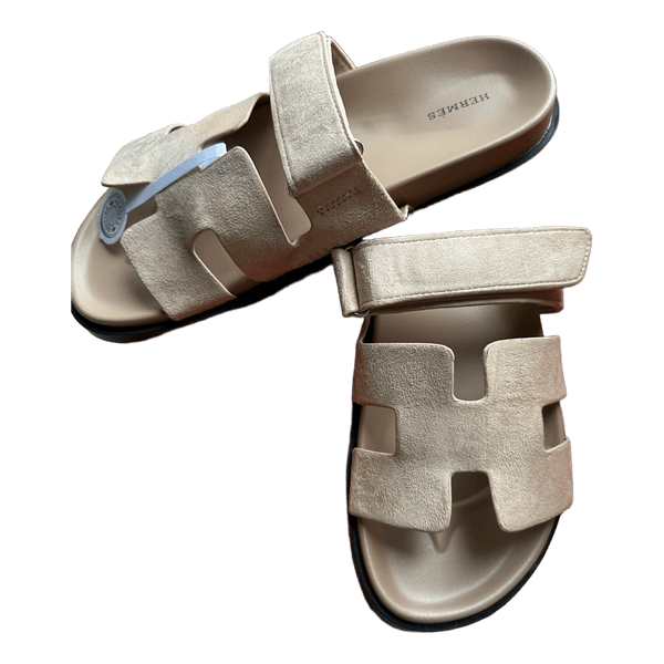 Beige suede sandals