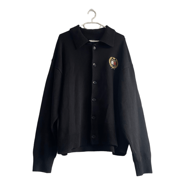 Tommy Jeans New York Men’s Button Knit Cardigan XXL Black Crest Logo