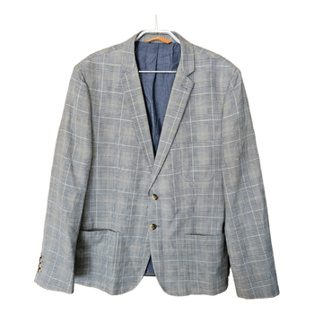 Grey plaid blazer