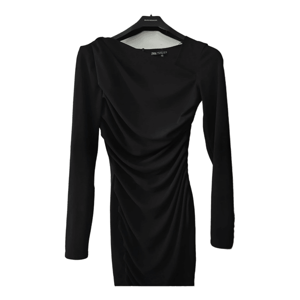 Black ruched dress