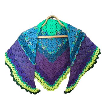Colorful crochet scarf