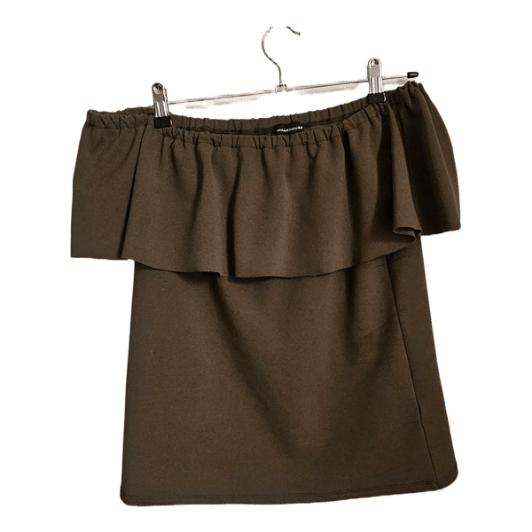Khaki off-shoulder top