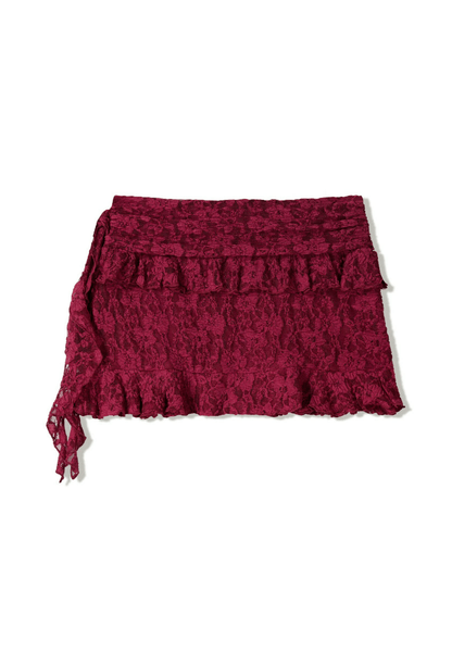 Ruffled mini skirt