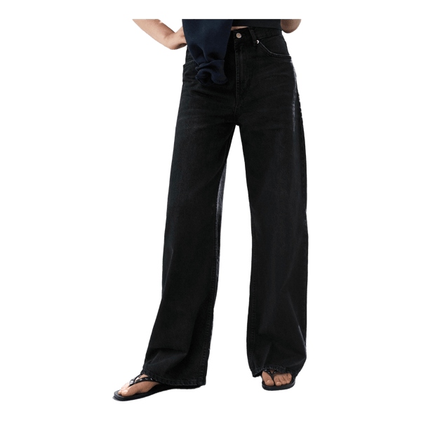 Black wide leg jeans
