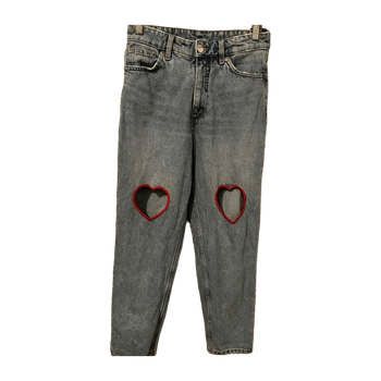 Heart Cut Out Jeans