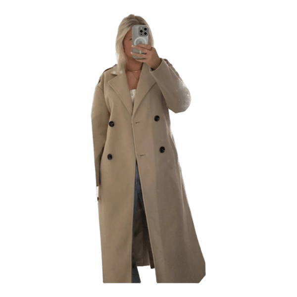 Beige lang Only frakke
