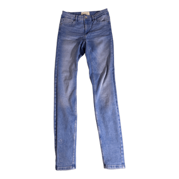 Blue embroidered skinny jeans