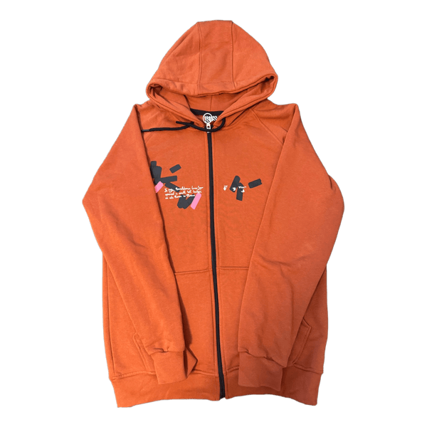 Orange Off-White zip hoodie
