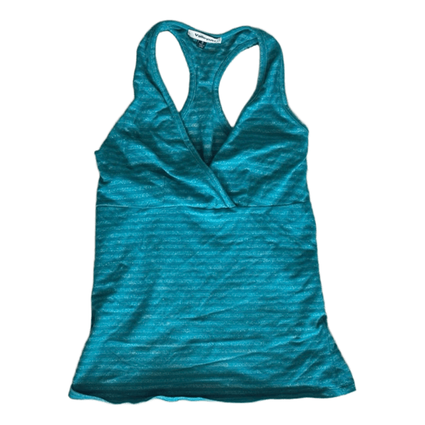 Turquoise striped racerback tank