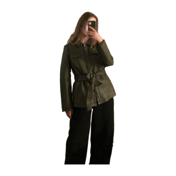Selected femme/leather coat
