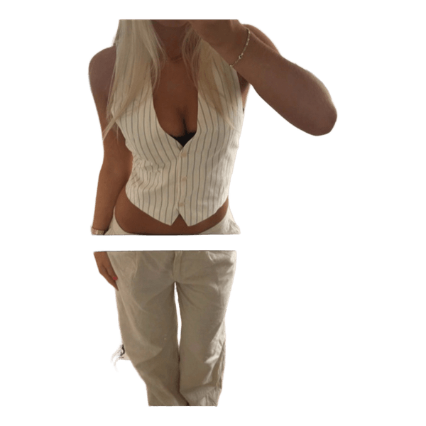Stribet vest