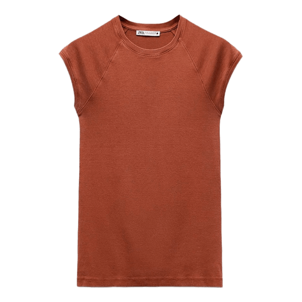 Falmet tshirt i bomuld
