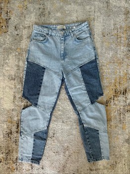 Dilvin Blue patchwork jeans