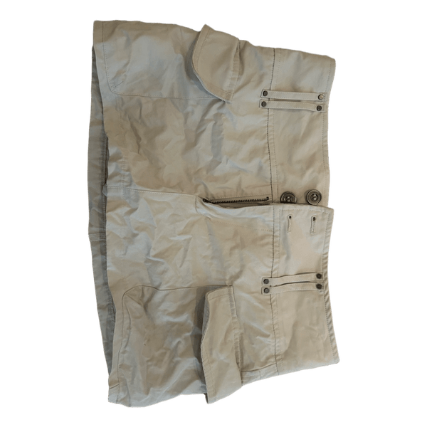 Beige mini cargonederdel