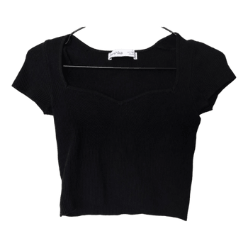 Black Bershka ribbed top