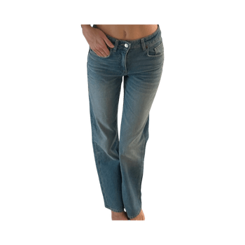 Blue straight jeans