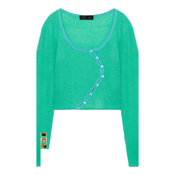 Grøn zara cardigan