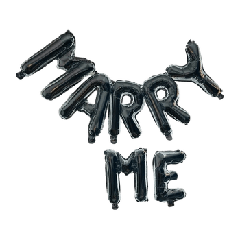Hopeiset Marry Me Folioilmapallot