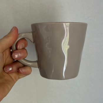 Beige ceramic mug