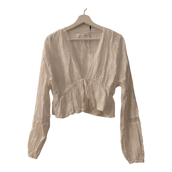 Hvid Pull&Bear bluse