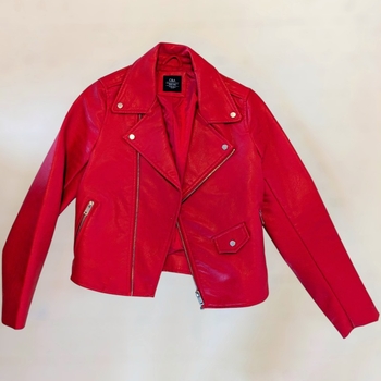 Red biker jacket