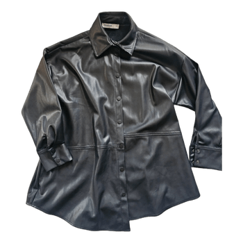 Touche faux leather shirt