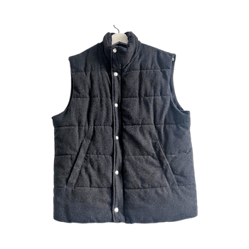 H&M Wool Blend Quilted Vest – M (Oversize Fit)