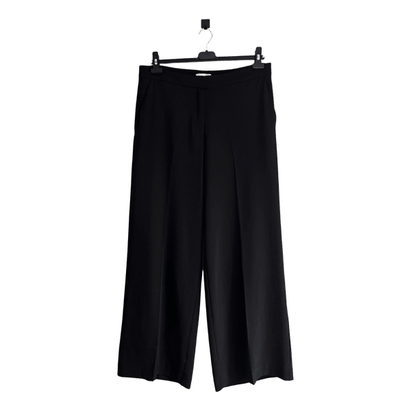 Black wide leg trousers