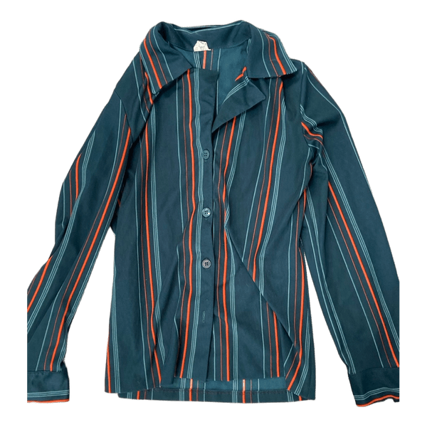 Striped button-down shirt