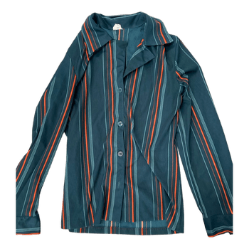 Striped button-down shirt
