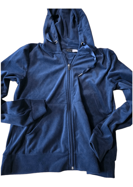 Blue zip-up hoodie