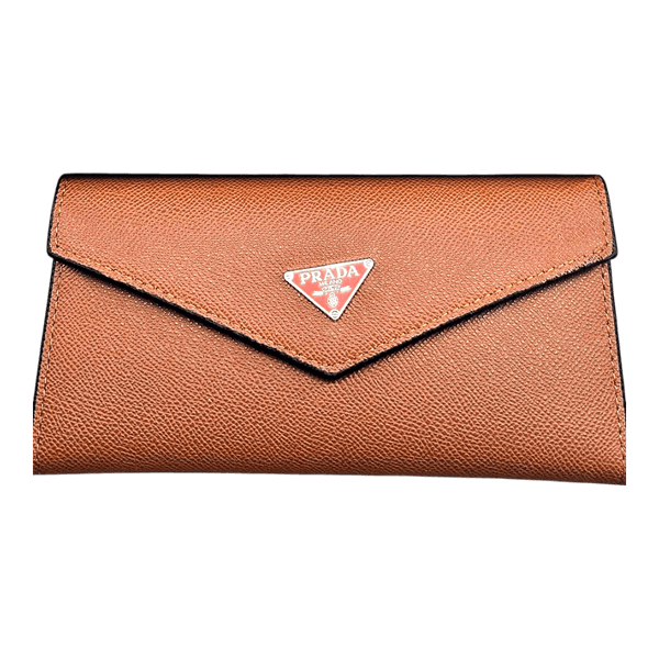 Prada brown leather wallet