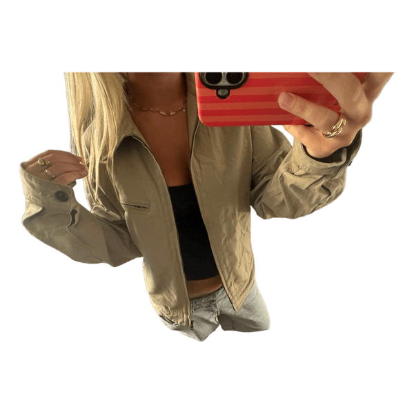 Beige Uniqlo jakke