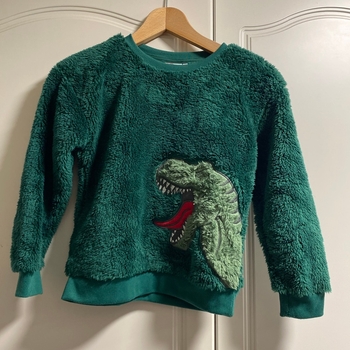 Vihreä fleecepaita dinosaurus