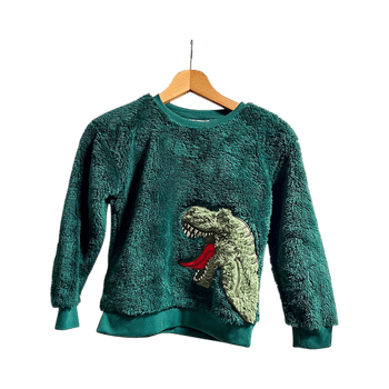 Vihreä fleecepaita dinosaurus