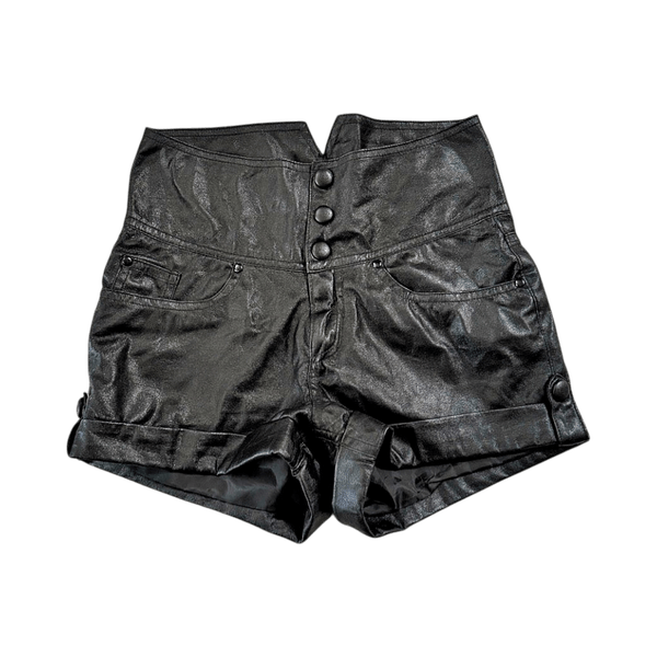 Black high-waisted shorts