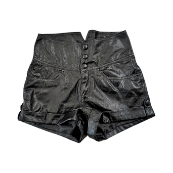 Black high-waisted shorts